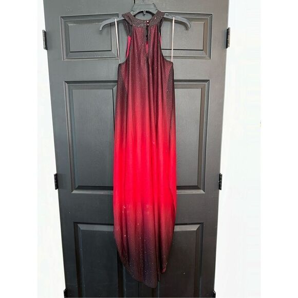 Venus Red/black ombré Glittering Dress - Picture 2 of 10